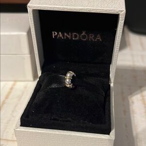 Pandora Silver Ring with Pearl Accent
